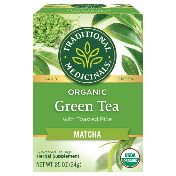 Traditional Medicinals Herbal Supplement, Green Tea, Organic, Matcha ...