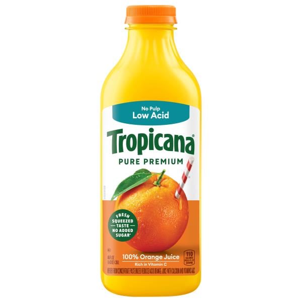 Tropicana No Pulp Low Acid Pure Premium Orange Juice | Publix