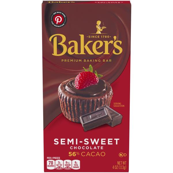 Baker's SemiSweet Chocolate Premium Baking Bar with 56 Cacao Publix Super Markets