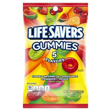 Life Savers 5 Flavors Gummies Candy Bag