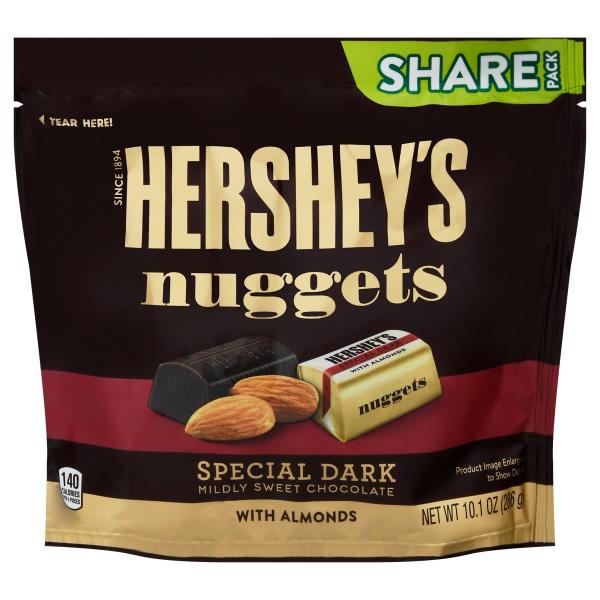 Hershey's Nuggets Chocolate with Almonds, Special Dark, Share Pack