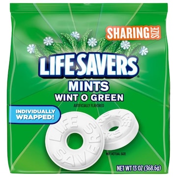 Life Savers Mints, Wint O Green, Sharing Size
