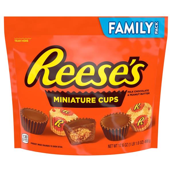 Reese's Miniature Cups, Milk Chocolate & Peanut Butter, Family Pack Publix Super Markets