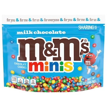 M&M's Chocolate Candies, Milk Chocolate, Minis, Sharing Size