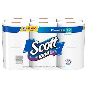 Scott Bathroom Tissue, Unscented, One-Ply
