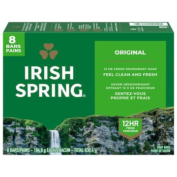 Irish Spring Original Deodorant Bar Soap for Men