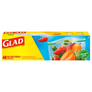 Glad Zipper Bags, Storage, Gallon