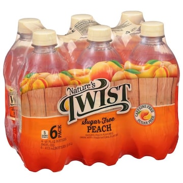 Nature's Twist Peach, Sugar Free, 6 Pack