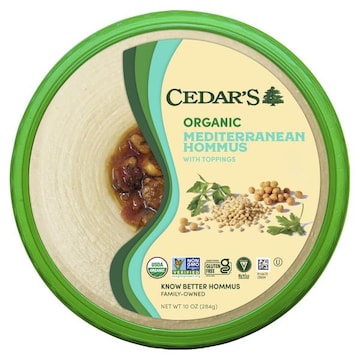 Cedar's Topped Organic Mediterranean Hummus