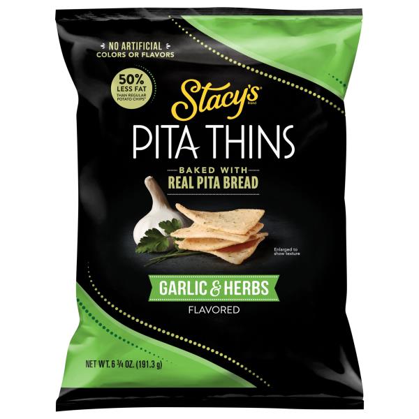 Stacy's Pita Thins, Garlic & Herb, Bake Publix Super Markets
