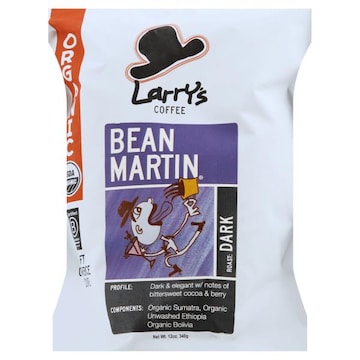 Larry's Coffee Coffee, Organic, Dark Roast, Bean Martin