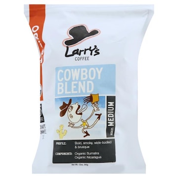 Larry's Coffee Coffee, Organic, Medium Roast, Cowboy Blend