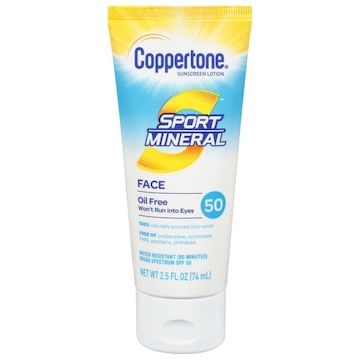 Coppertone Sport Mineral Sunscreen Lotion, Face, Broad Spectrum SPF 50