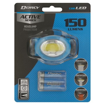 Dorcy Int Active Series Headlamp, 150 Lumens, COB, LED