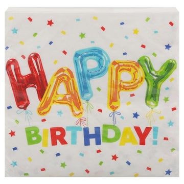 Unique Napkins, Happy Balloon Birthday, 2 Ply