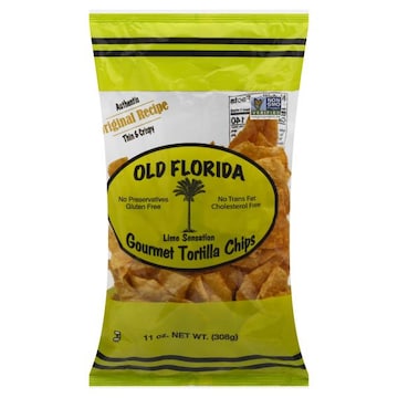 Old Florida Tortilla Chips, Gourmet, Lime Sensation, Thin & Crispy