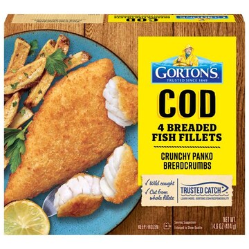 Gorton's Fish Fillets, Breaded, Cod