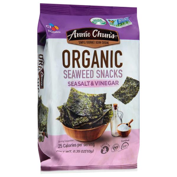 Annie Chun's Seaweed Snacks, Organic, Sea Salt & Vinegar Publix Super Markets