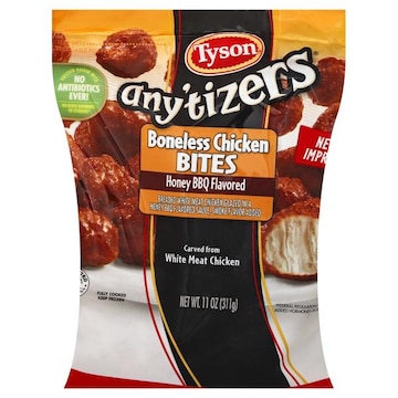 Tyson Anytizers Chicken Bites, Honey BBQ Flavored, Boneless