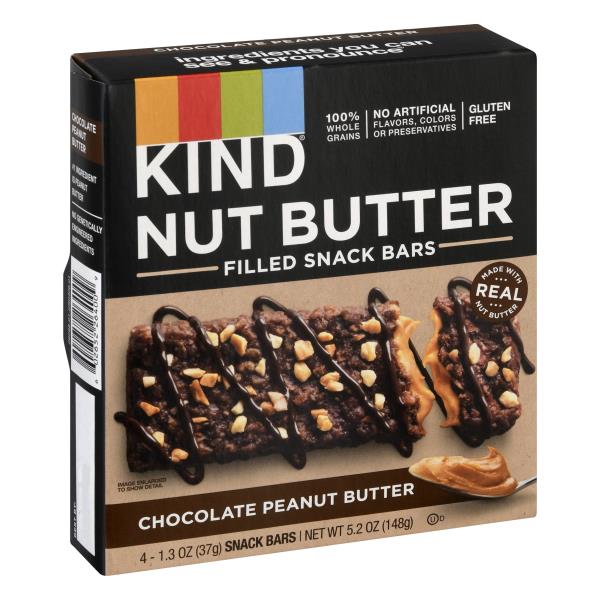 Kind Nut Butter Snack Bars, Chocolate Peanut Butter, Nut Butter