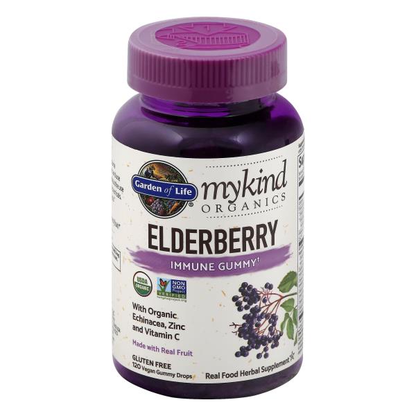 Mykind Organics Immune Gummy, Vegan Gummy Drops, Elderberry Publix
