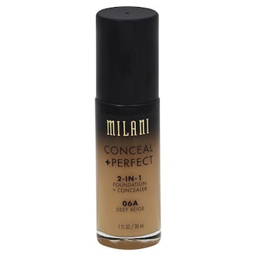 Milani Conceal + Perfect Foundation + Concealer, 2-in-1, Deep Beige 06A