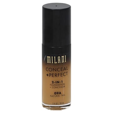 Milani Conceal + Perfect Foundation + Concealer, 2-in-1, Natural Tan 09A