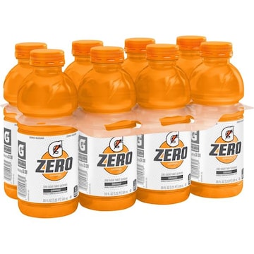 Gatorade Zero Gatorade Zero Sugar Thirst Quencher Orange 20 Fl Oz 8 Count