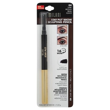 Milani Stay Put Sculpting Pencil, Brow, Dark Brown 04