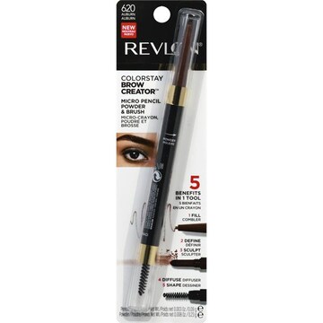 Revlon ColorStay Micro Pencil Powder & Brush, Brow Creator, Auburn 620