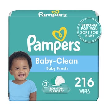 Pampers Baby Fresh Clean Wipes Baby Fresh Scented 3X Pop-Top Packs
