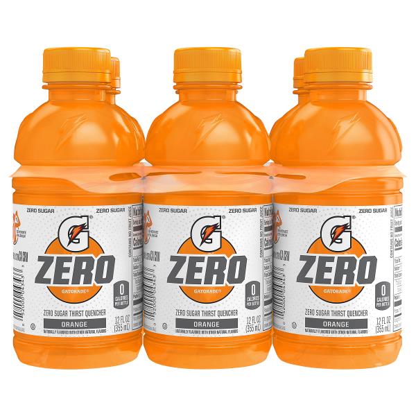 Gatorade Zero Thirst Quencher Zero Sugar Orange 6 Pack Publix