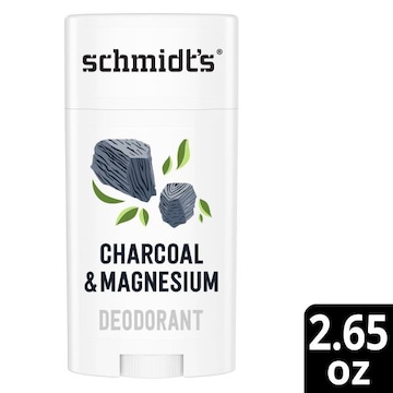Schmidt's Charcoal & Magnesium with 24 Hour Odor Protection, Aluminum-Free Vegan Deodorant