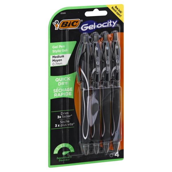 BiC Gel-ocity Gel Pen, Quick Dry, Black, Medium (0.7 mm) | Publix