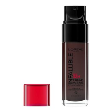 L'Oreal Paris Infallible Up to 32 Hour Fresh Wear Foundation, Lightweight Ebony