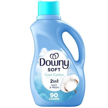 Downy Soft, 2 in 1 Soft and Fresh Liquid Fabric Softener, Cool Cotton, 90 Loads