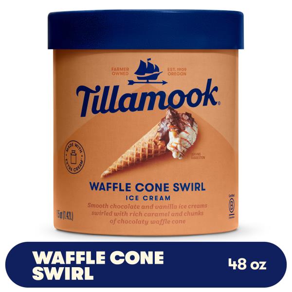 Tillamook Ice Cream, Waffle Cone Swirl Publix Super Markets