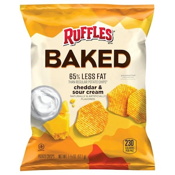 Ruffles Potato Crisps, Cheddar & Sour Cream, Baked