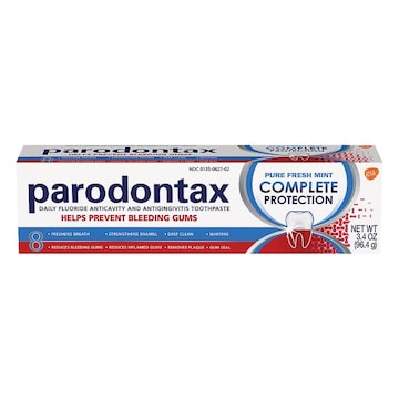 Parodontax Complete Protection Gingivitis Toothpaste for Bleeding Gums, Pure Fresh Mint - 3.4 Ounces