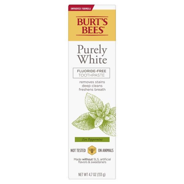 Burt #39 s Bees Toothpaste Fluoride Free Purely White Zen Peppermint