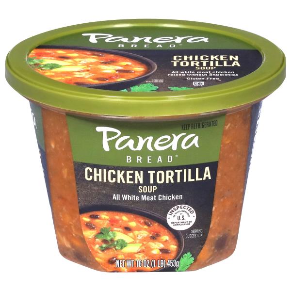 Panera Bread Chicken Tortilla Soup, 16 OZ Soup Cup (Gluten Free