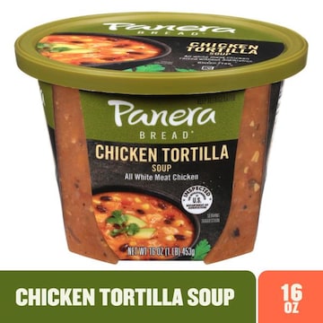 Panera Bread Chicken Tortilla Soup, 16 OZ Soup Cup (Gluten Free)