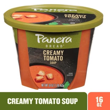 Panera Bread Creamy Tomato Soup, 16 OZ Soup Cup (Gluten Free)