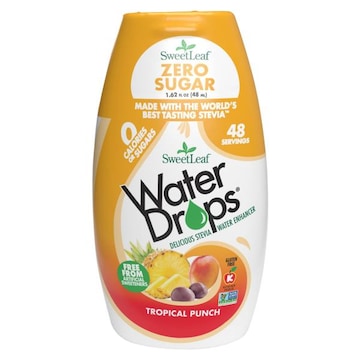 SweetLeaf Water Drops Water Enhancer, Delicious Stevia, Zero Sugar, Tropical Punch