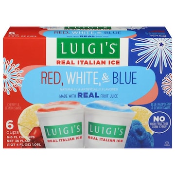 LUIGI’S® Real Italian Ice, Red, White, & Blue