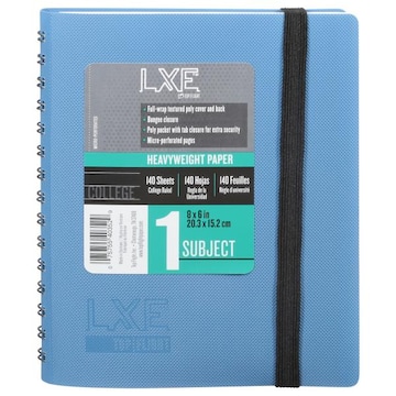 Top Flight LXE Notebook, 140 Sheets, College Ruled, Heavyweight Paper
