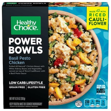 Healthy Choice Power Bowls Basil Pesto Chicken With Riced Cauliflower Frozen Meal