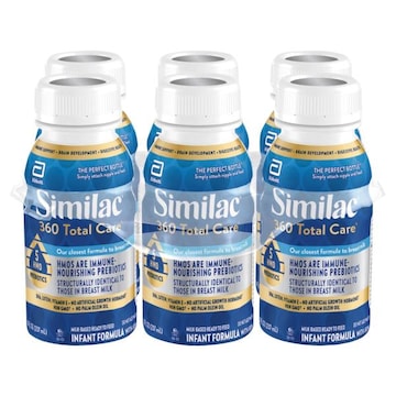 Similac 360 Total Care Infant Formula with Iron, Milk-Based, Ready to Feed