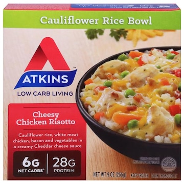 Atkins Cauliflower Rice Bowl, Cheesy Chicken Risotto