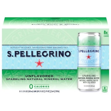 Sanpellegrino Mineral Water, Natural, Sparkling, Unflavored